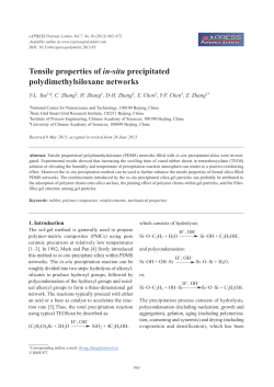Tensile properties of in-situ precipitated polydimethylsiloxane