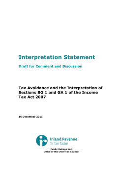 Section BG 1 interpretation statement