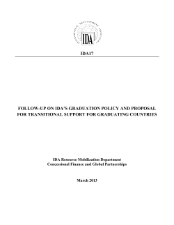 ida17 follow-up on ida`s graduation policy and proposal for