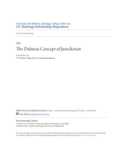 The Dubious Concept of Jurisdiction