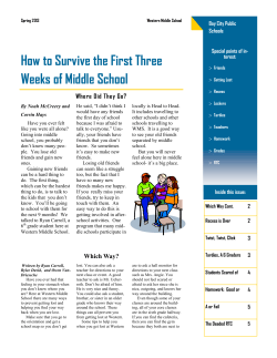 How to Survive the First 3 Weeks of Middle School