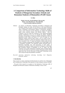 A Comparison of Information Technology Skills of Students of