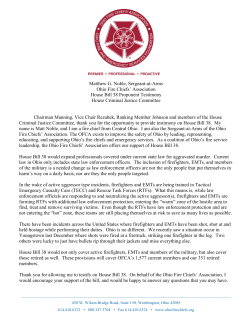 Matthew G. Noble, Sergeant-at-Arms Ohio Fire Chiefs` Association