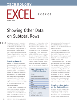 Showing Other Data on Subtotal Rows