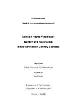 Scottish Rights Vindicated: Identity and Nationalism in Mid