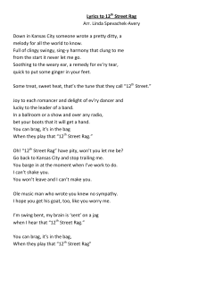 Lyrics to 12 Street Rag Arr. Linda Spevachek