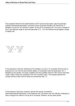 Effect of Bromine on Phenol Red in pH Tests