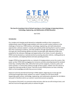 The Case for Investing in Out-of-School Learning as a Core Strategy