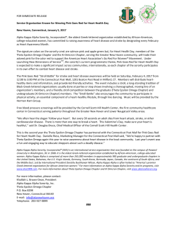 Pink Goes Red Press Release - Theta Epsilon Omega Chapter