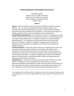 Political Metaphors and Workplace Governance