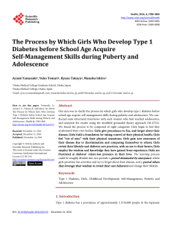 The Process by Which Girls Who Develop Type 1 Diabetes before