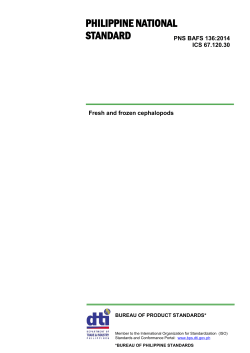 Fresh and Frozen cephalopods - Bureau of Agriculture and