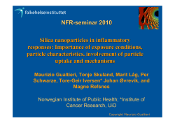 Silica nanoparticles in inflammatory responses: Importance of