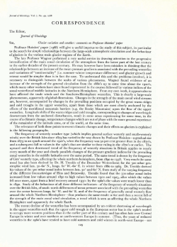 correspondence - International Glaciological Society