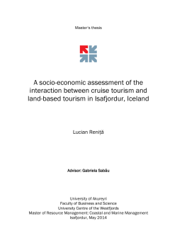 Appendix 10 – Survey for land-based tourists