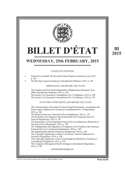 Billet III (States Meeting 25th Febrary 2015)