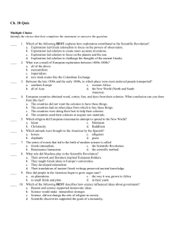 Ch. 20 Quiz - Geneva Area City Schools