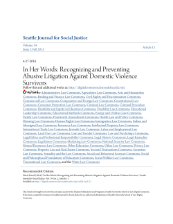 In Her Words: Recognizing and Preventing Abusive Litigation