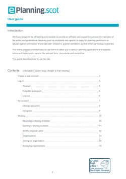 User Guide - ePlanning Scotland