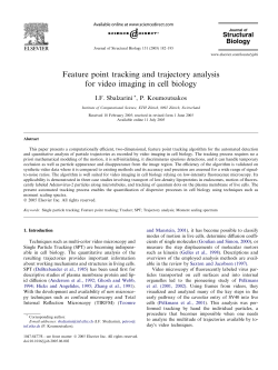 Feature point tracking and trajectory analysis for video imaging in