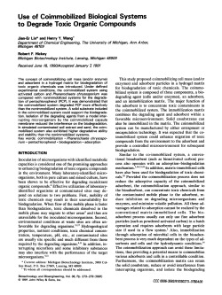 Use of Coimmobilized Biological Systems to Degrade Toxic Organic