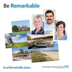 Be Remarkable - James Paget University Hospital