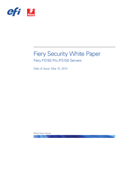 Fiery security white paper for Fiery FS150 and FS150 Pro servers