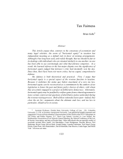 Tax Fairness - Washington and Lee University School of Law
