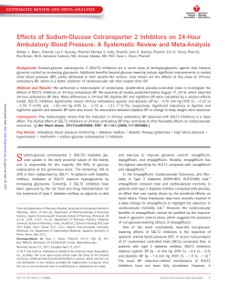 Effects of Sodium‐Glucose Cotransporter 2 Inhibitors on 24‐Hour