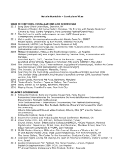 CV - Natalie Bookchin