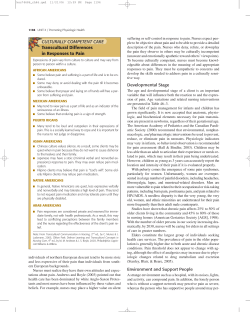 CULTURALLY COMPETENT CARE Transcultural Differences in