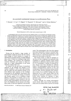 An accreted continental terrane in Northwestern Peru