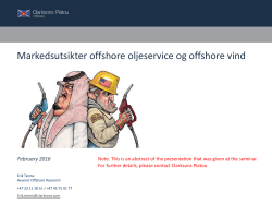 Markedsutsikter offshore oljeservice og offshore vind