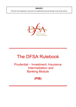 The DFSA Rulebook