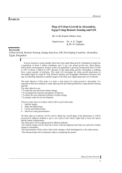 Map of Urban Growth in Alexandria, Egypt Using Remote Sensing and