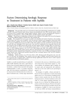 Factors Determining Serologic Response to Treatment in Patients