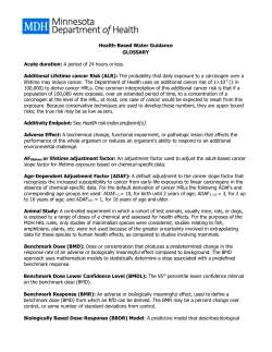 Health-Based Water Guidance Glossary
