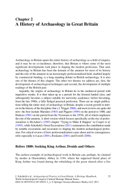A History of Archaeology in Great Britain