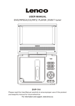 USER MANUAL DVD/MPEG4/CD/MP3/ PLAYER /DVB-T tuner