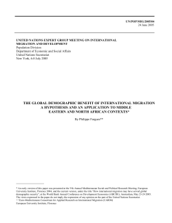 The global demographic benefit of international migration. A