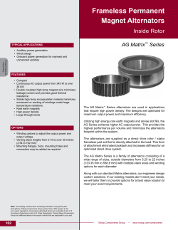 AG-15275 Alternator Technical Data Sheet