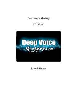 Deep Voice Mastery 2nd Editon