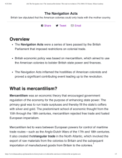 Overview What is mercantilism?