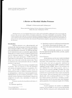 A Review on Microbial Alkaline Proteases