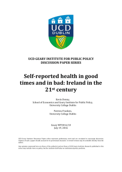 Self-reported health in good times and in bad: Ireland in the 21st