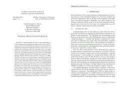 Talking about Causing Events