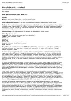 Emerald FullText Article : Google Scholar revisited