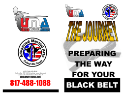 Preparing for your Black Belt Handbook