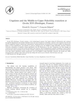 Ungulates and the Middle-to-Upper Paleolithic transition at Grotte XVI
