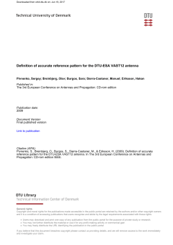 Definition of accurate reference pattern for the DTU-ESA